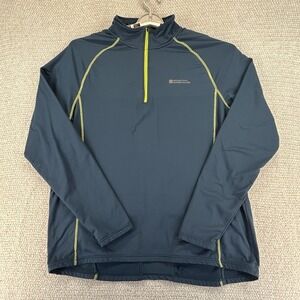 Mountain Warehouse Breeze Bike Top Mens XL Blue 1/4 Zip Isocool Performance